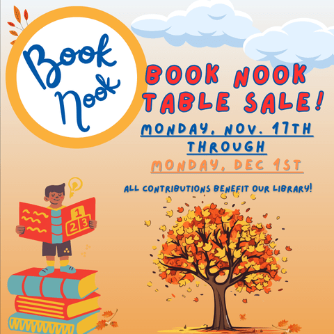 Book Nook Table sale November 2025