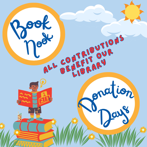Book Nook Table sale and Donation Days 2026